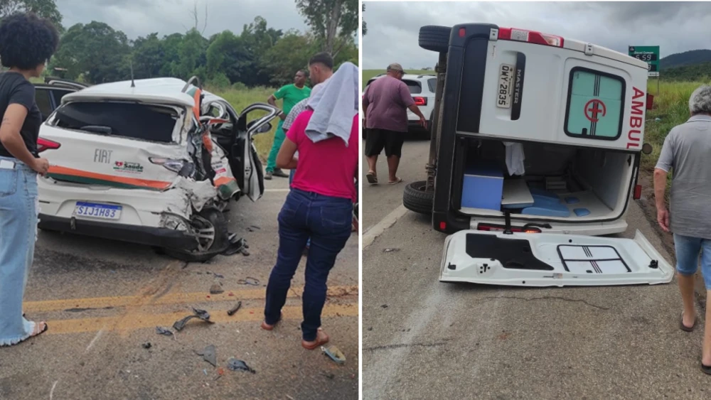 Acidente envolvendo quatro veículos na BR-116 em Itambacuri